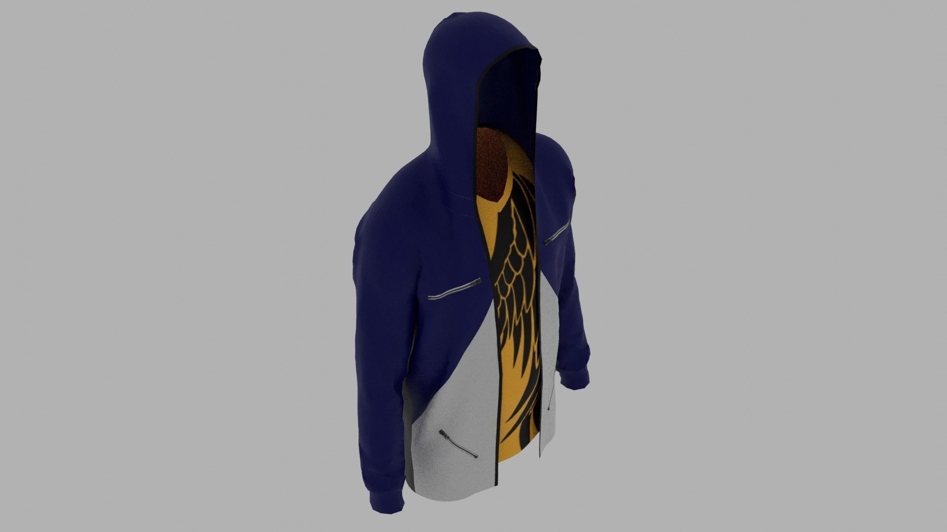 Hoodie Low-poly 3D model_7