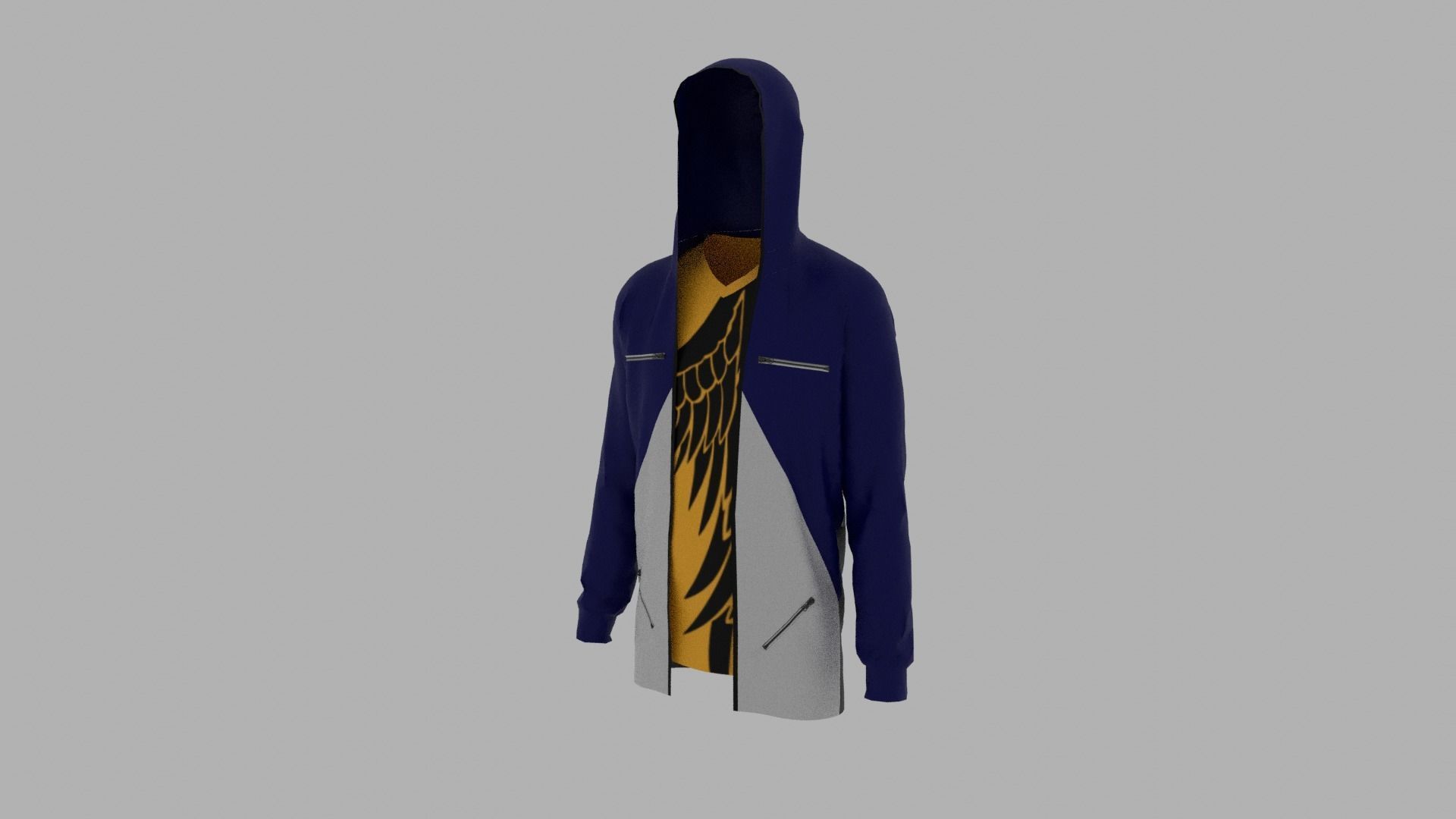 Hoodie Low-poly 3D model_2