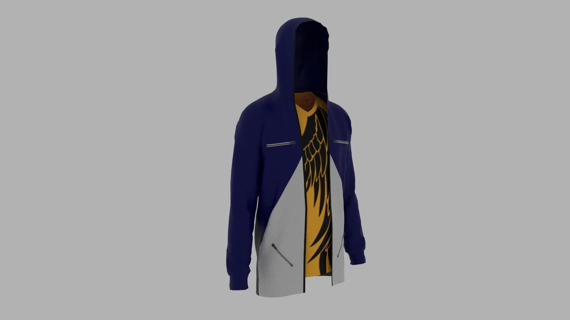 Hoodie Low-poly 3D model_3