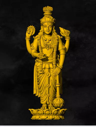 vishnu locket 3D print model_0