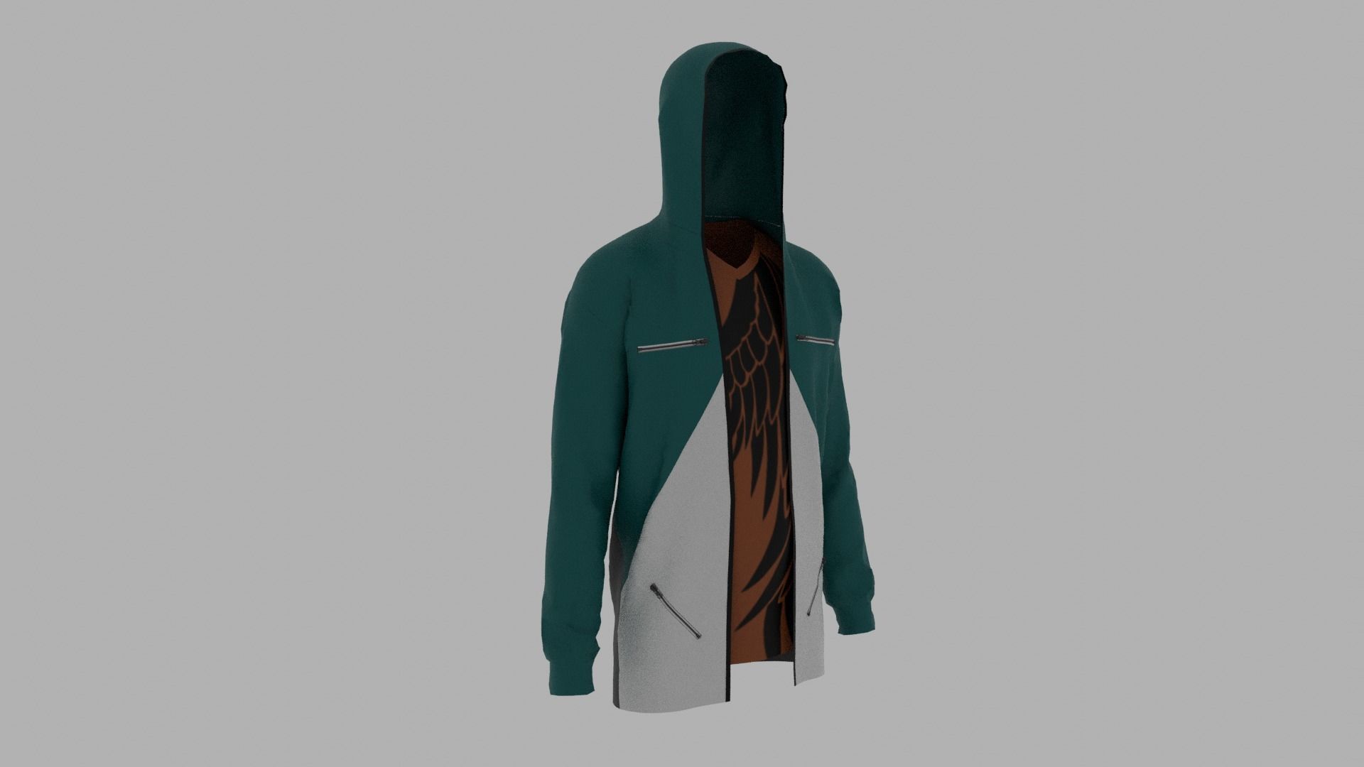 Hoodie Low-poly 3D model_3