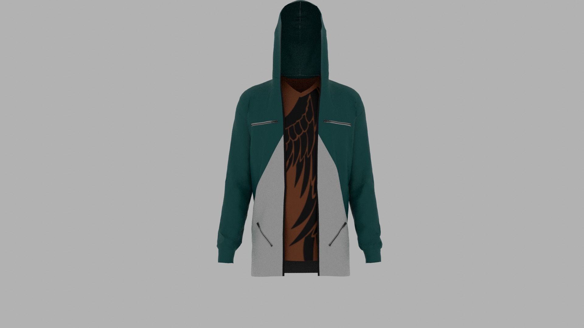 Hoodie Low-poly 3D model_1