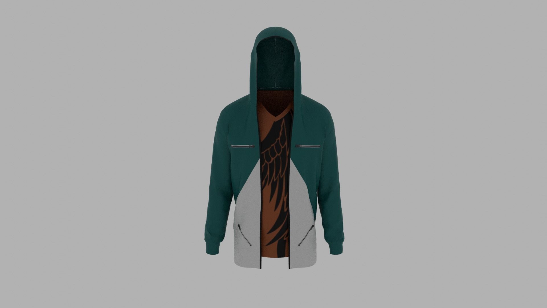 Hoodie Low-poly 3D model_5