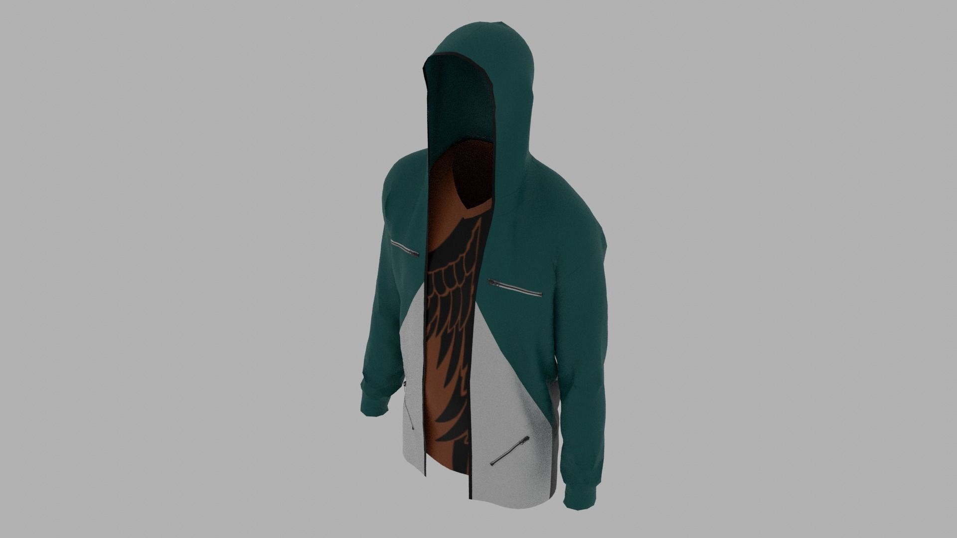 Hoodie Low-poly 3D model_6