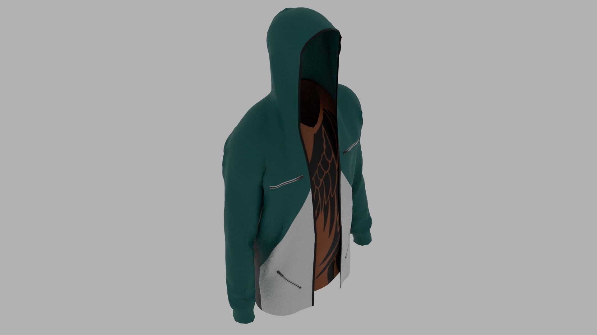 Hoodie Low-poly 3D model_7