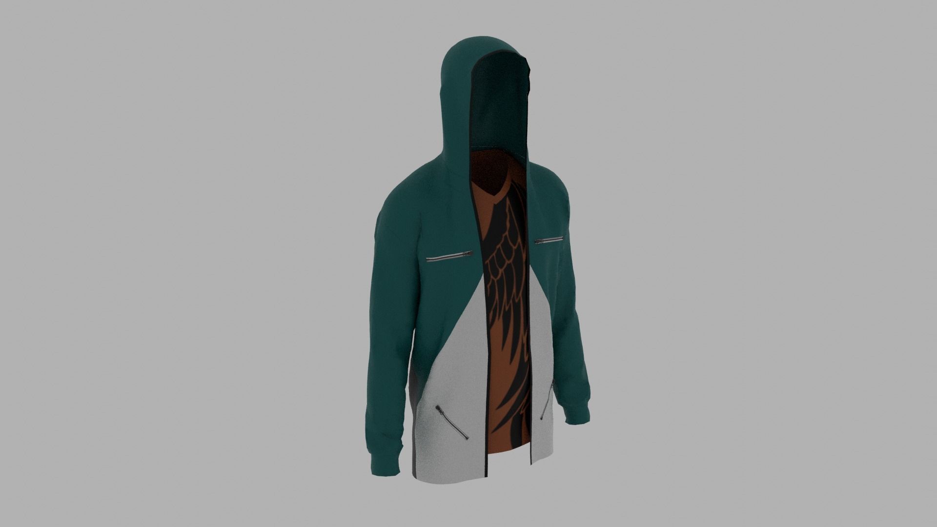 Hoodie Low-poly 3D model_4
