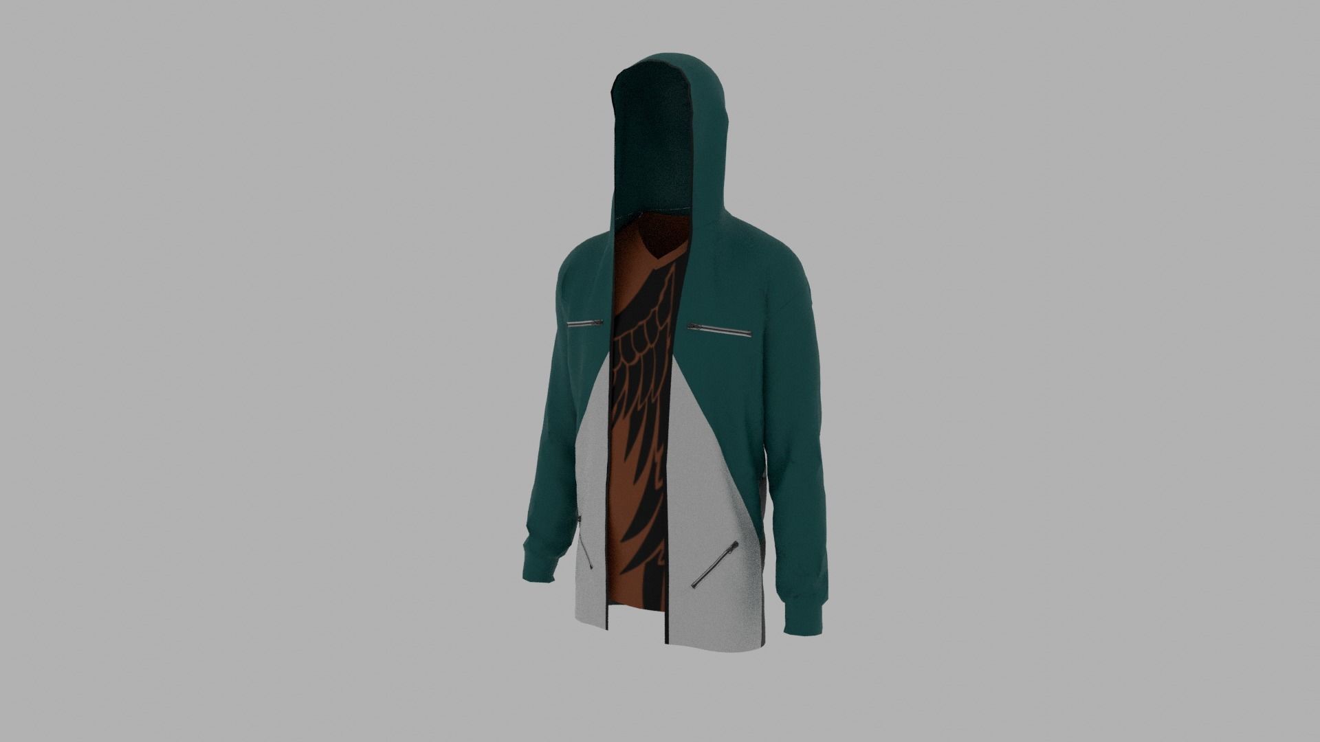 Hoodie Low-poly 3D model_2