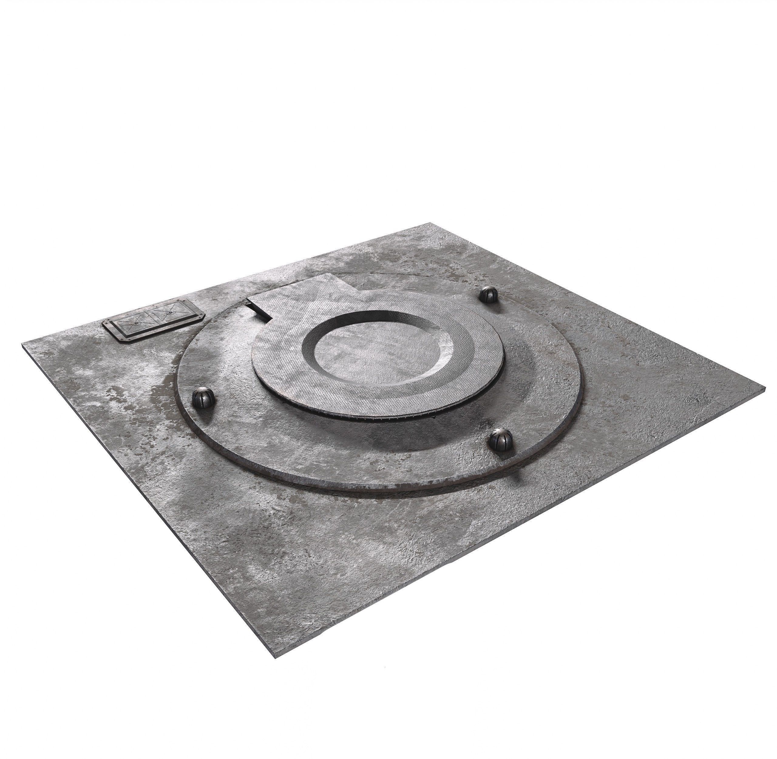 Missile Silo With Ballistic Missile Low-poly 3D model_13