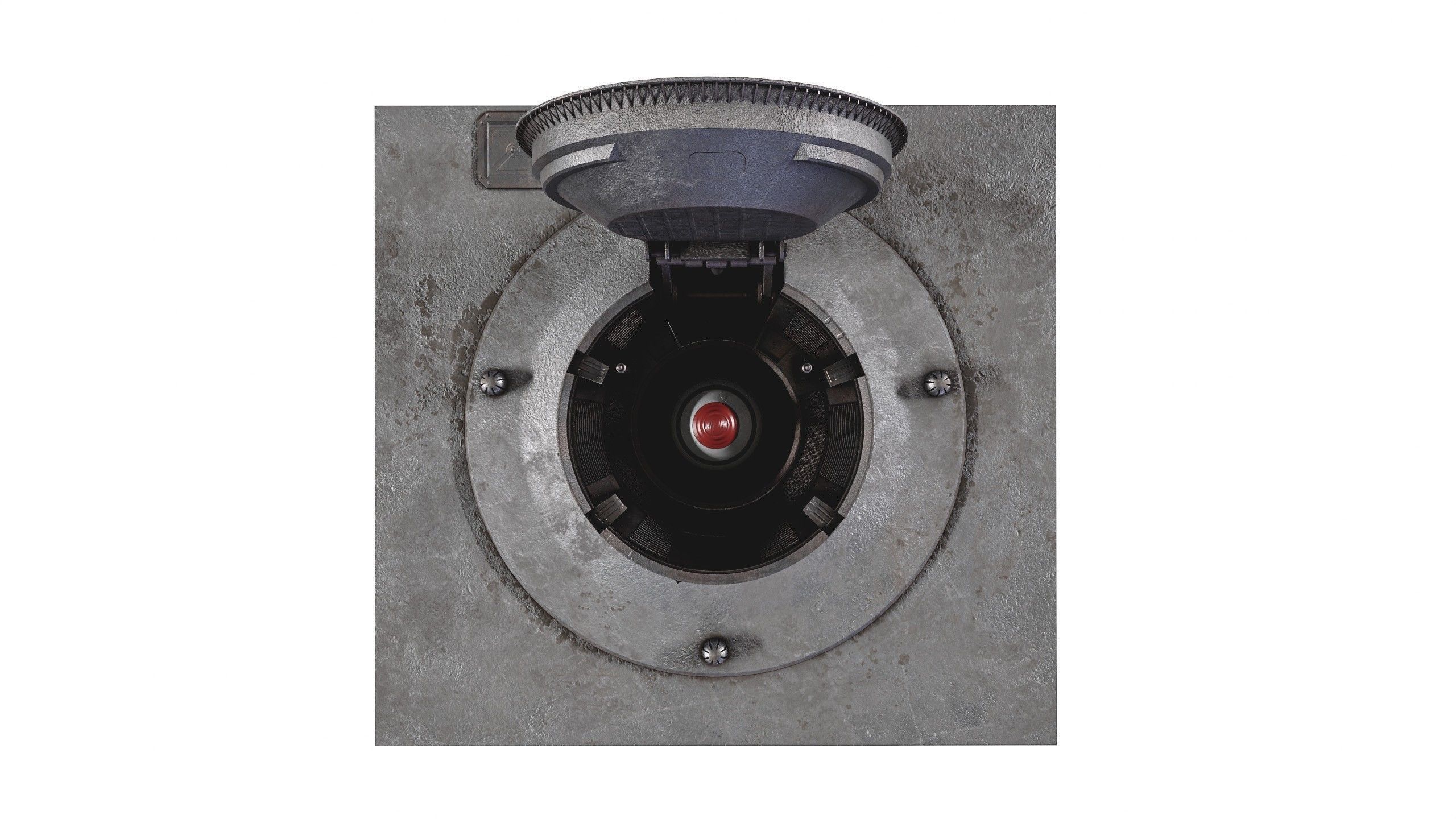 Missile Silo With Ballistic Missile Low-poly 3D model_10