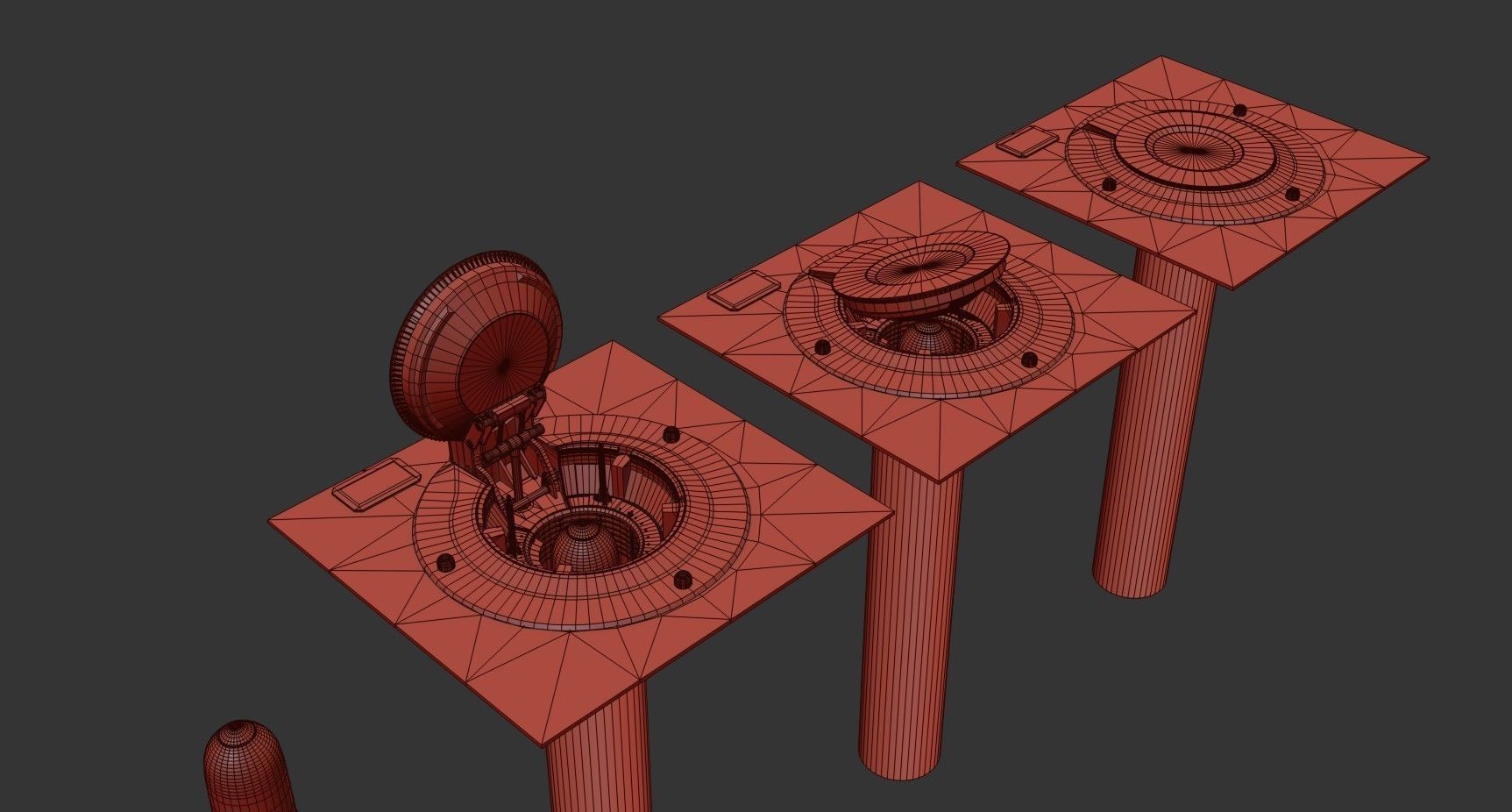 Missile Silo With Ballistic Missile Low-poly 3D model_23