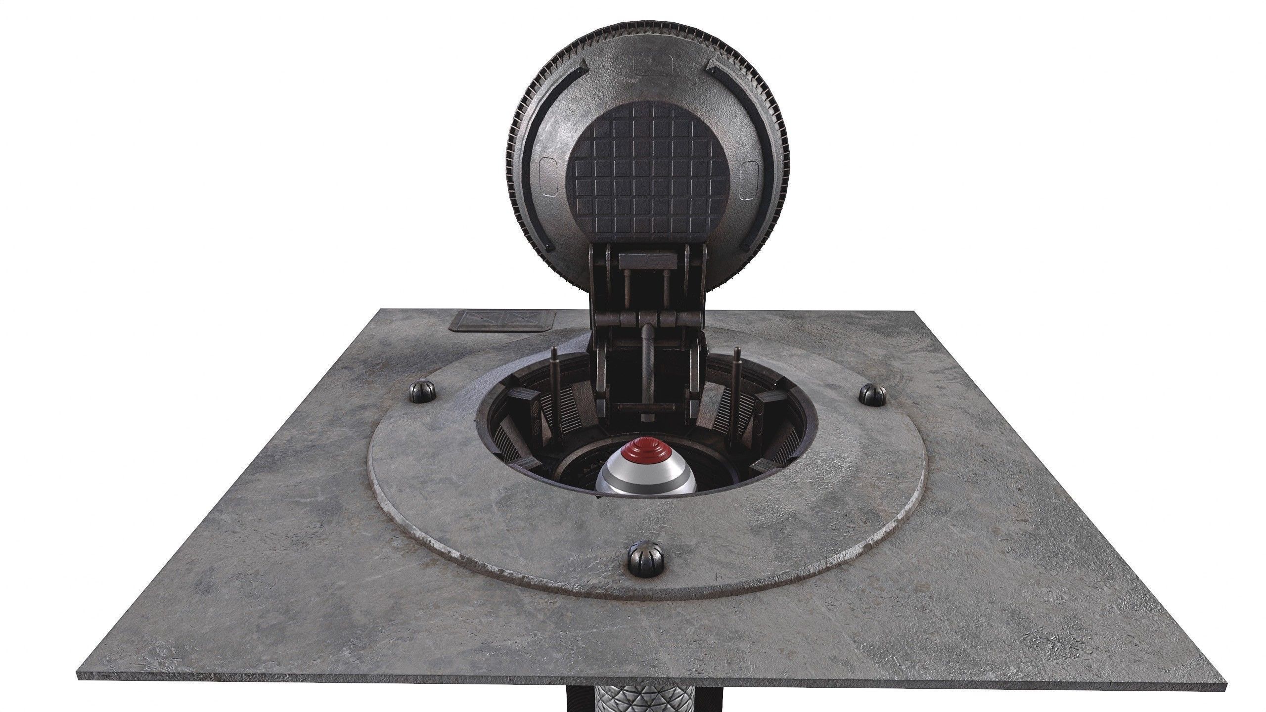 Missile Silo With Ballistic Missile Low-poly 3D model_15