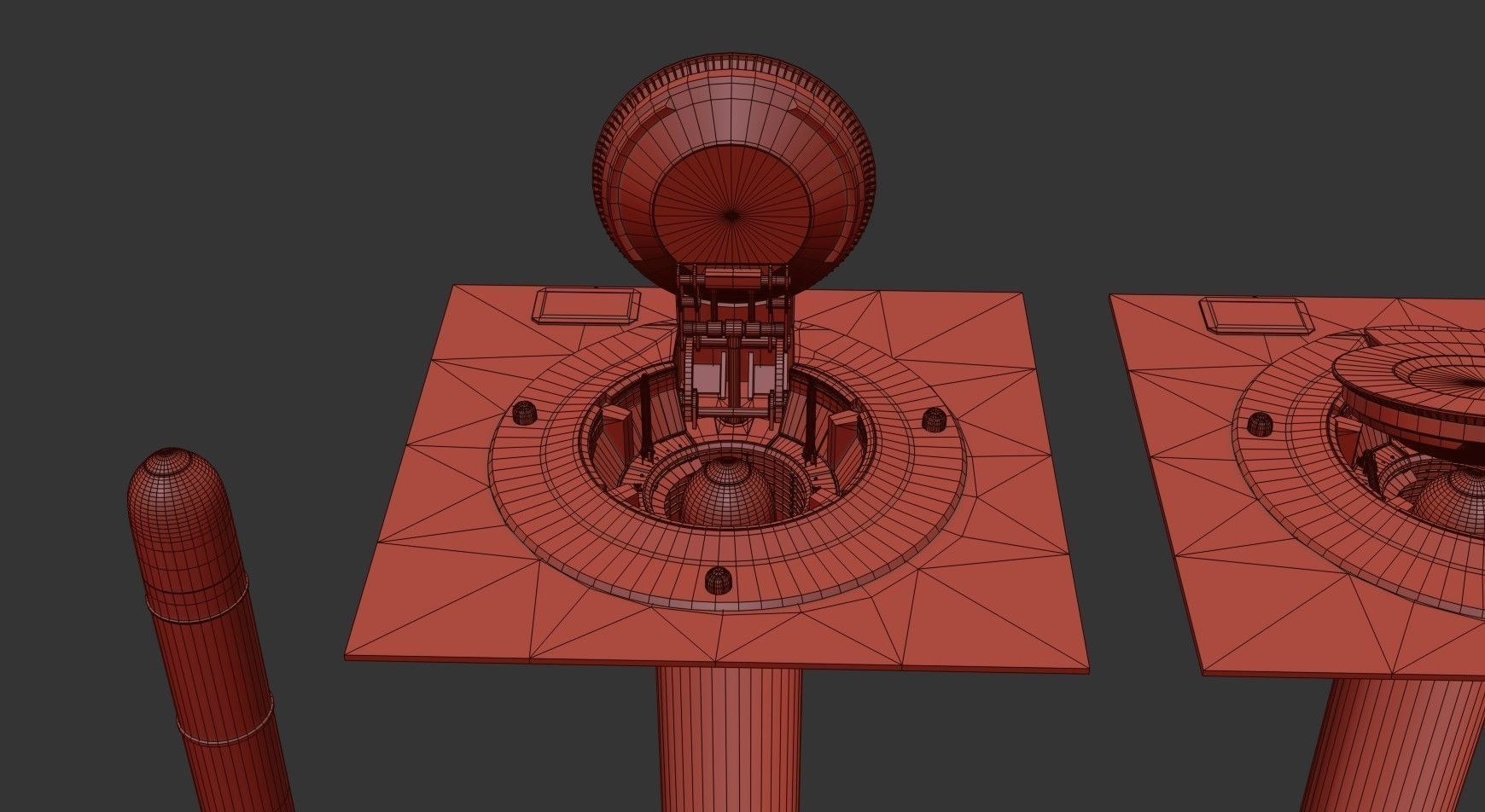 Missile Silo With Ballistic Missile Low-poly 3D model_22