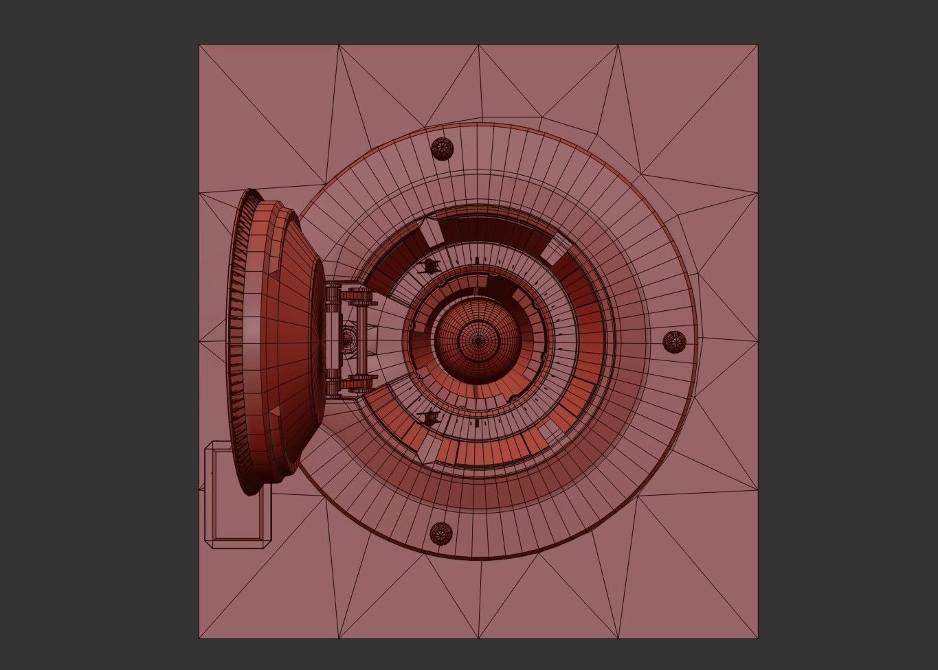 Missile Silo With Ballistic Missile Low-poly 3D model_24