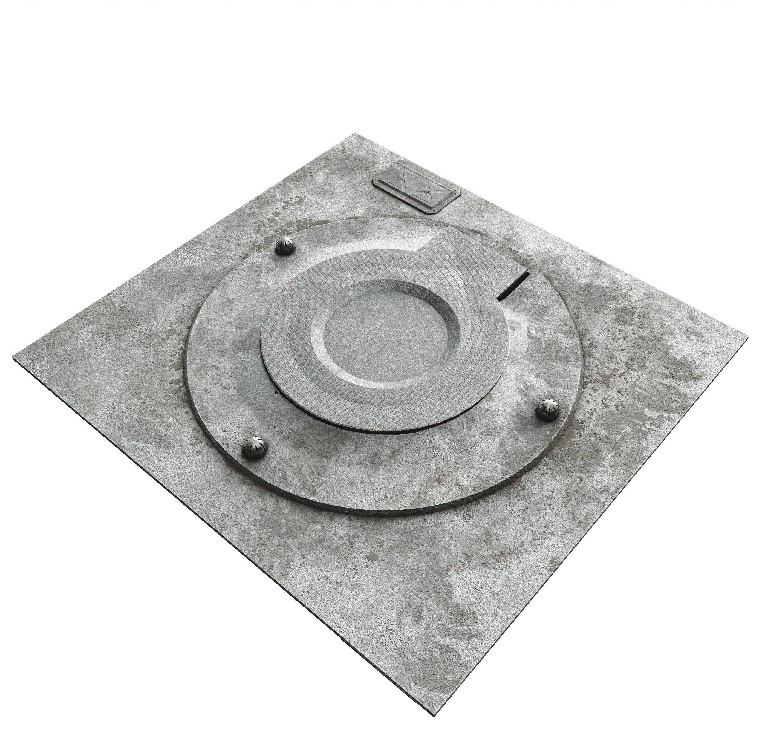 Missile Silo With Ballistic Missile Low-poly 3D model_18