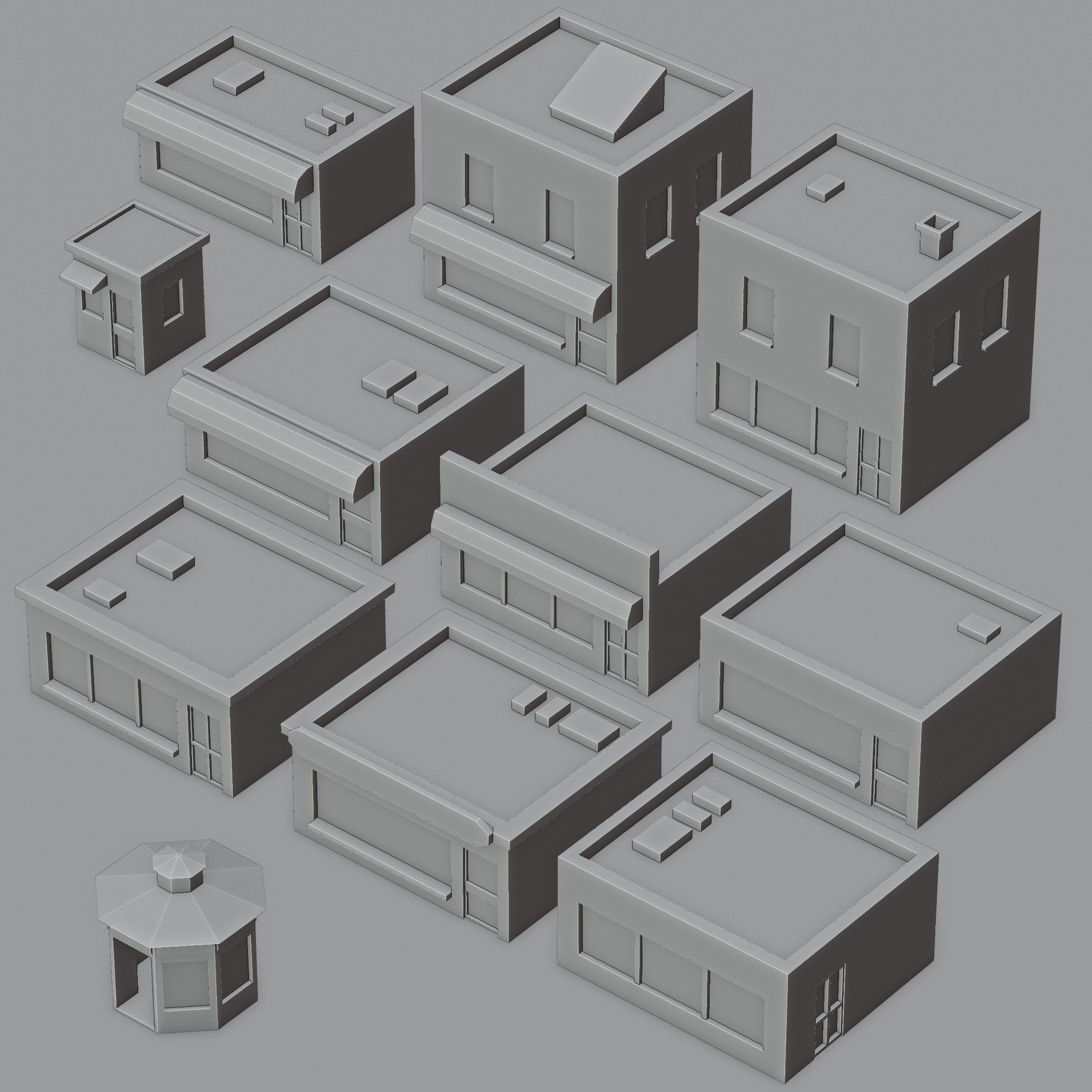 Low-poly City Assets Low-poly 3D model_16