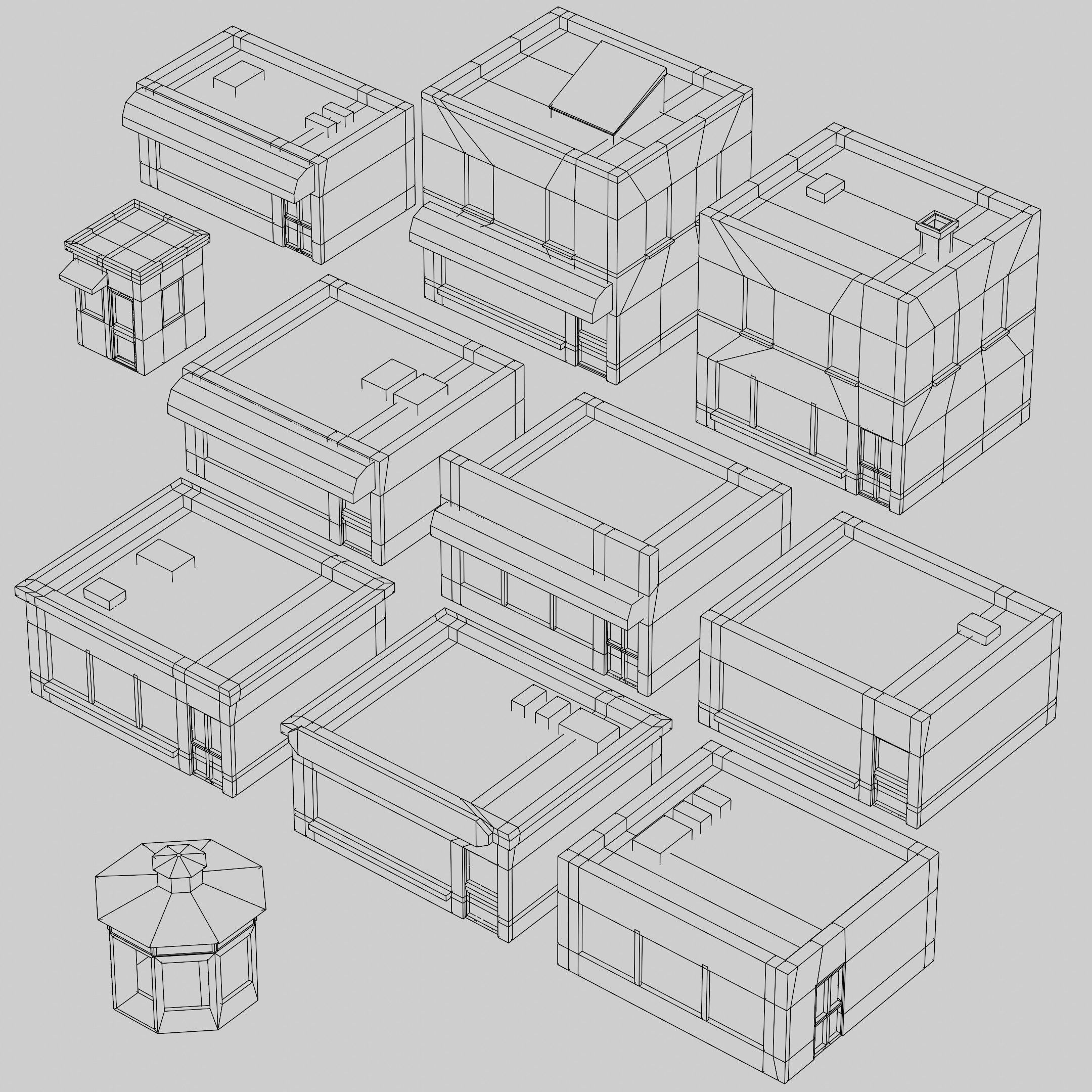Low-poly City Assets Low-poly 3D model_13