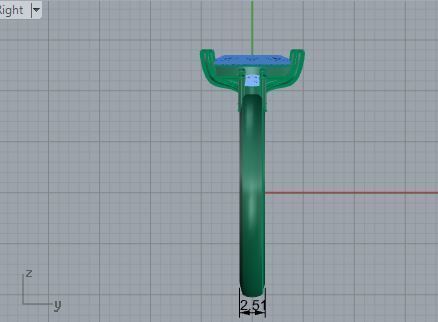 3-Stone round diamond ring 3457 3D print model 3D print model_6