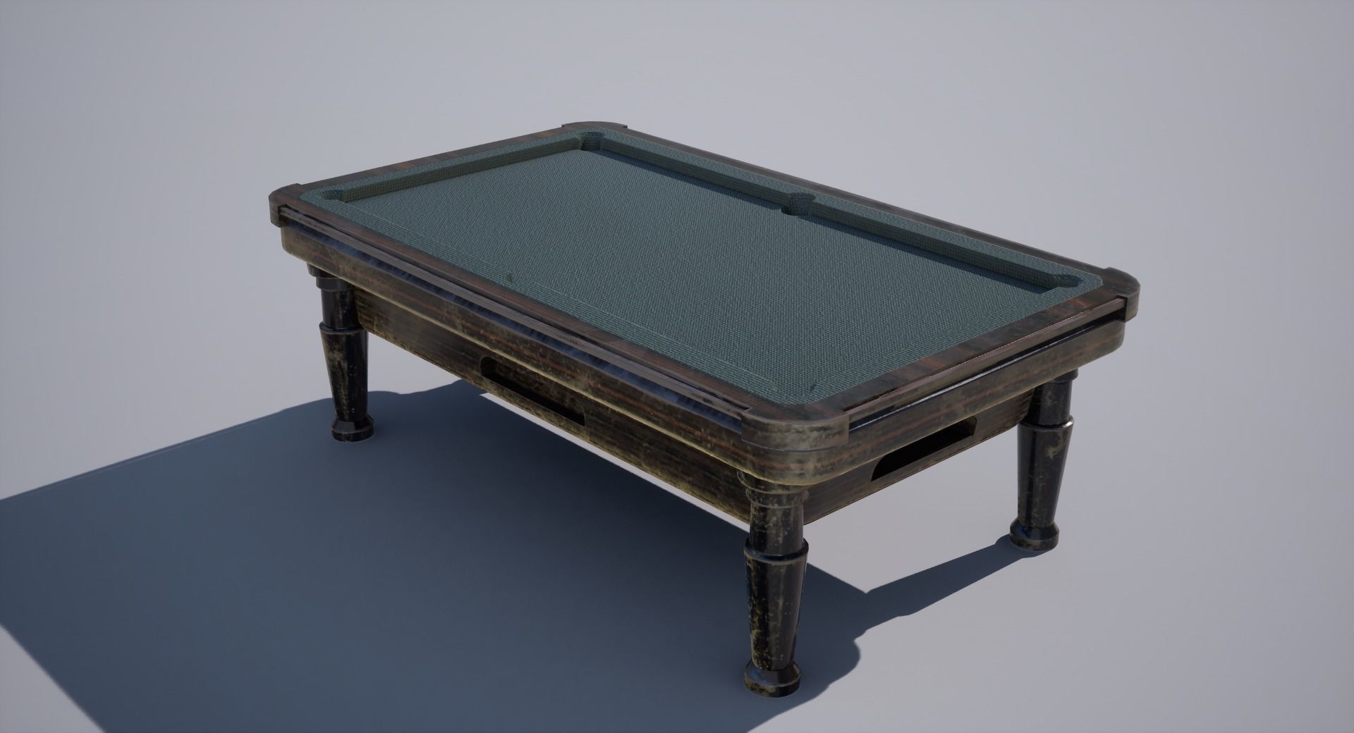 Pool Table Low-poly 3D model_3