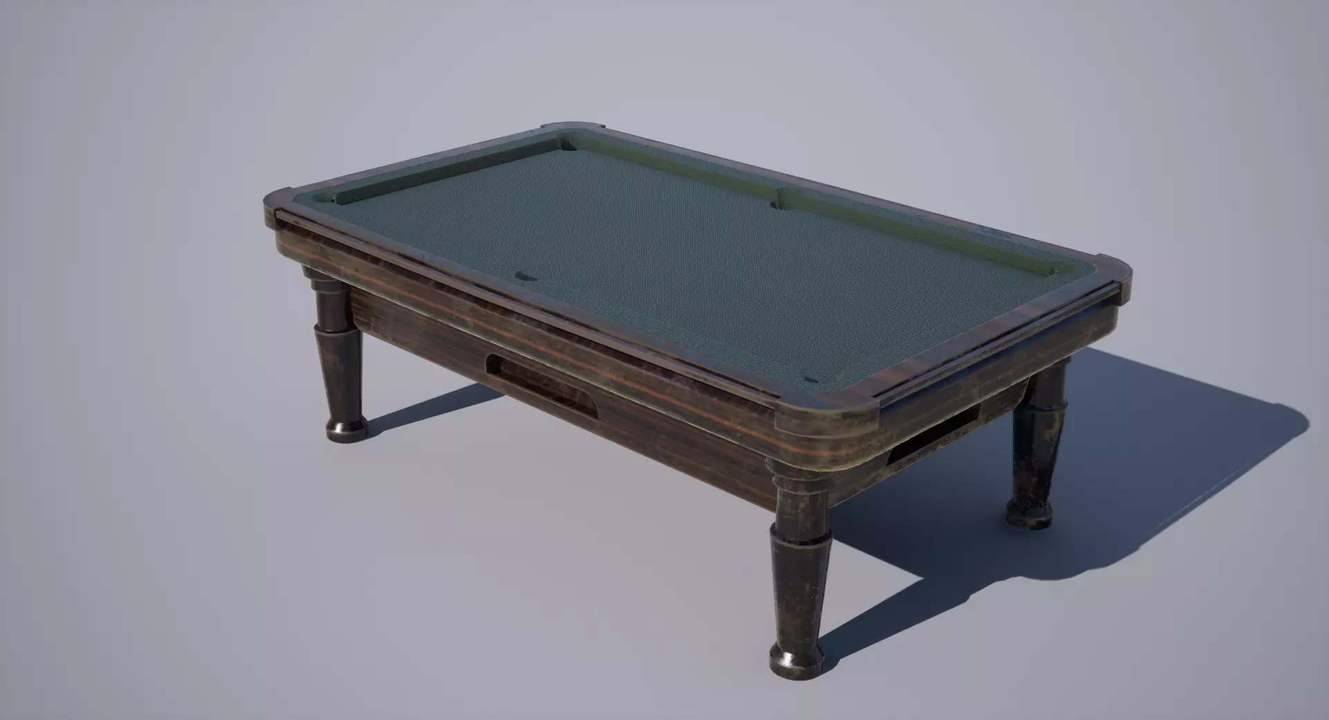 Pool Table Low-poly 3D model_0