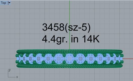 Diamond signet ring 3458 3D print model 3D print model_4
