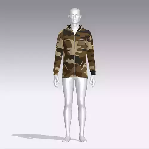 Hoodie mannequin in camouflage