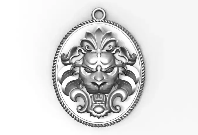 Lion head pendant