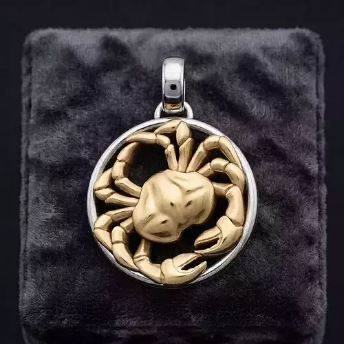 Zodiac Horoscope Cancer Pendant