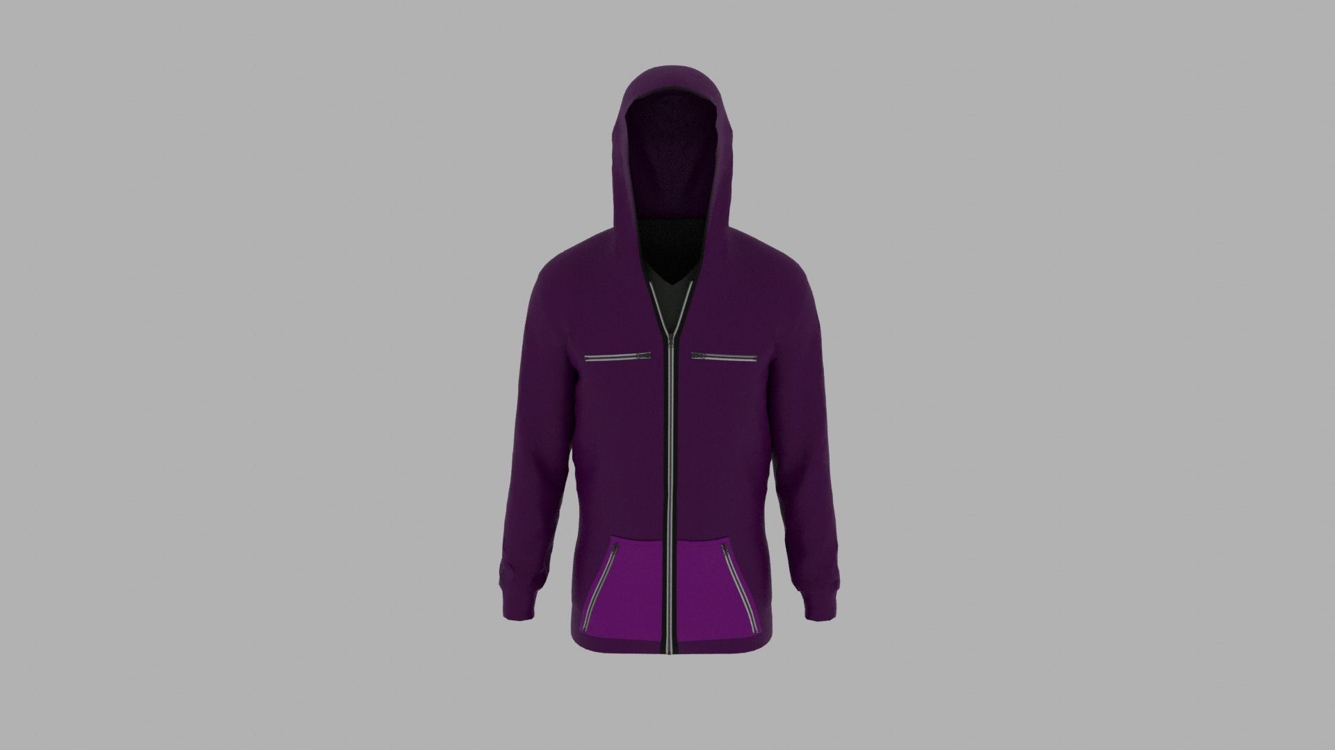 Hoodie mannequin wearing Low-poly 3D model_5