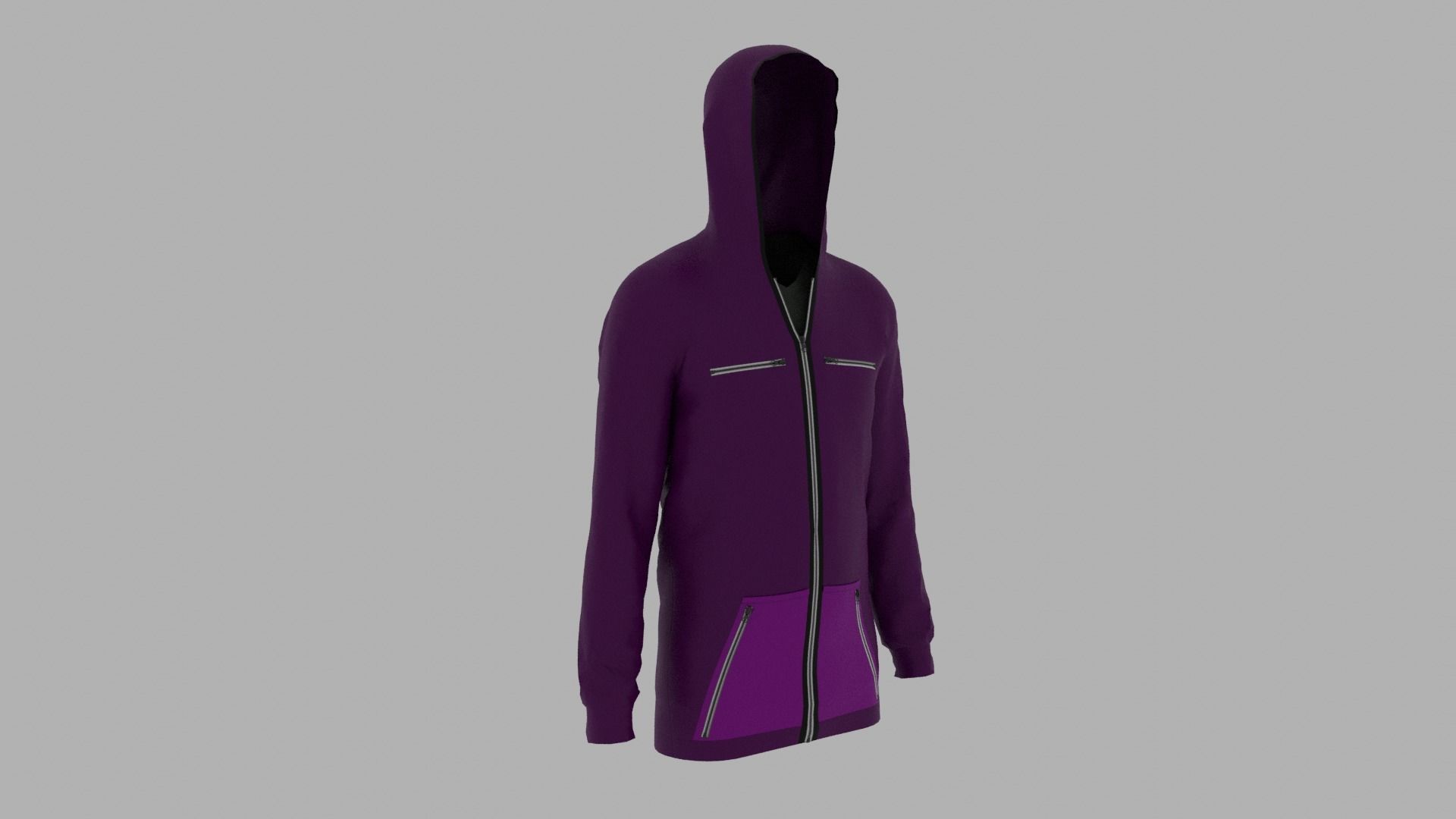 Hoodie mannequin wearing Low-poly 3D model_3
