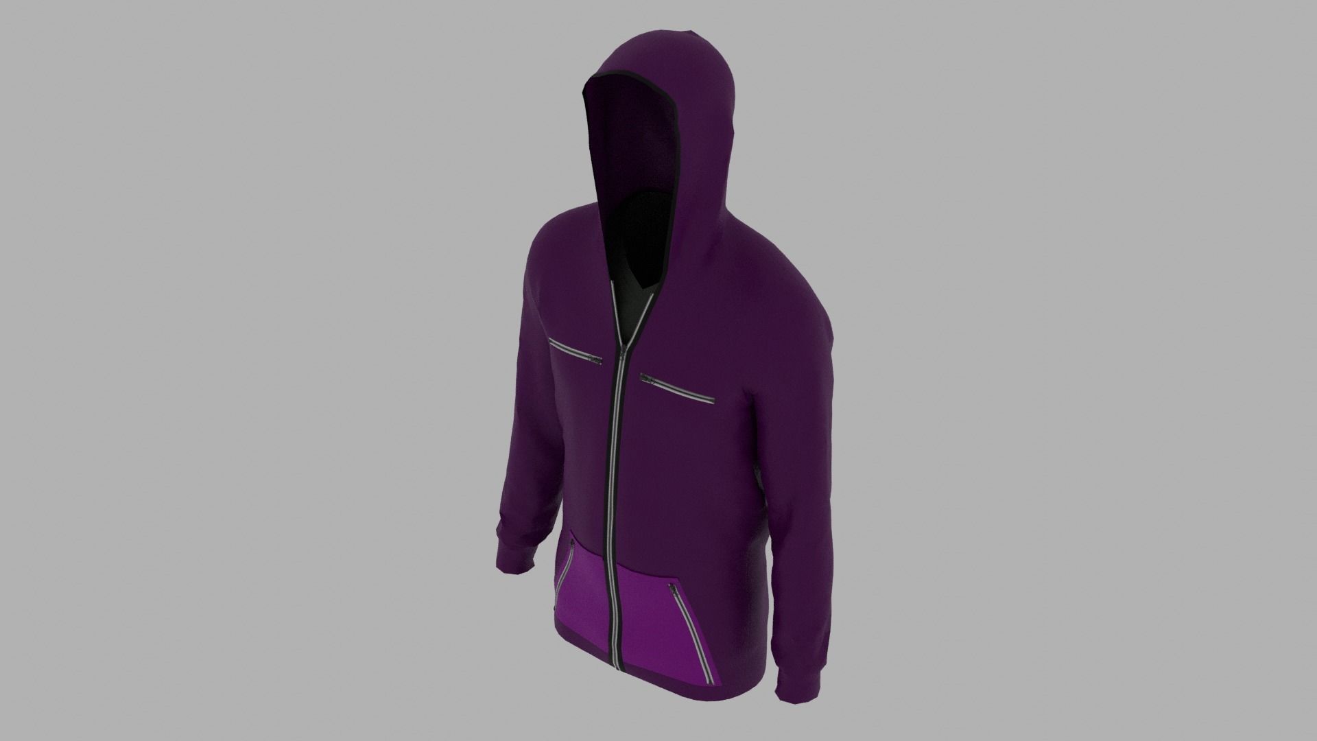 Hoodie mannequin wearing Low-poly 3D model_6