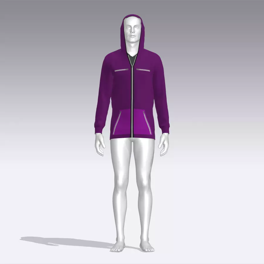 Hoodie mannequin wearing Low-poly 3D model_0