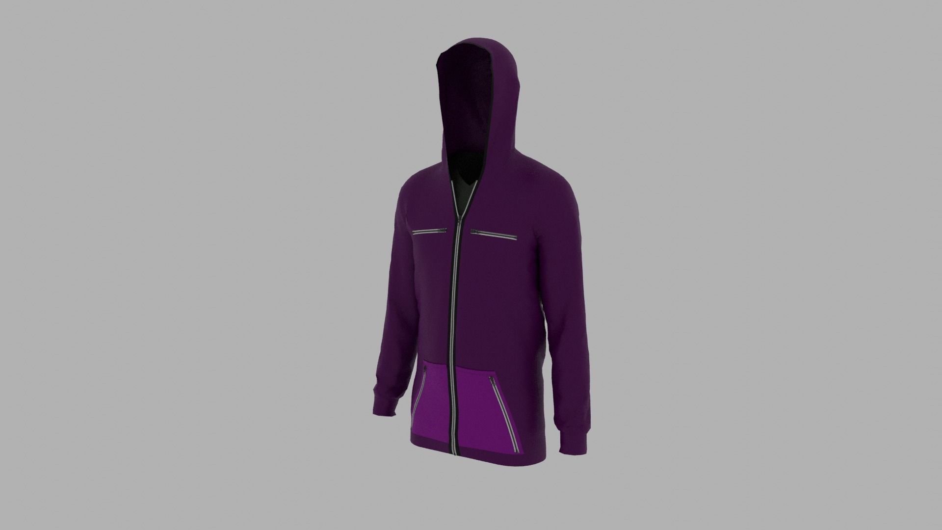 Hoodie mannequin wearing Low-poly 3D model_2