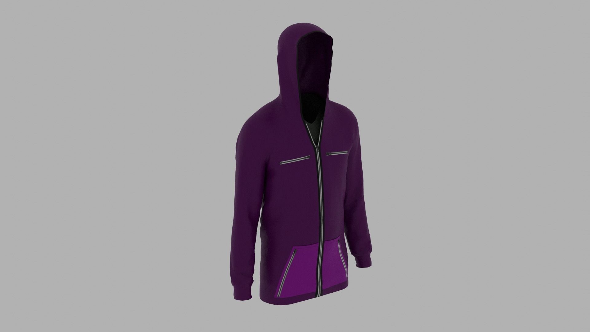 Hoodie mannequin wearing Low-poly 3D model_4