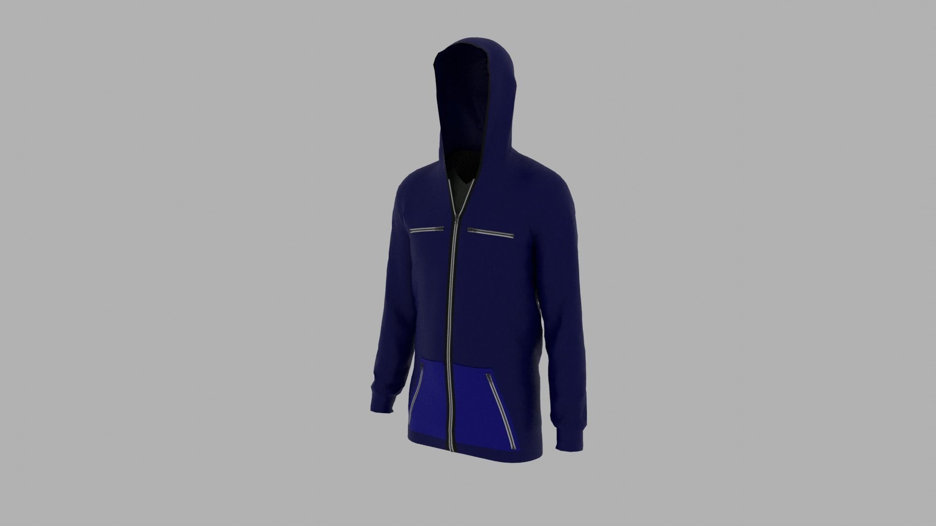 Hoodie mannequin wearing Low-poly 3D model_2