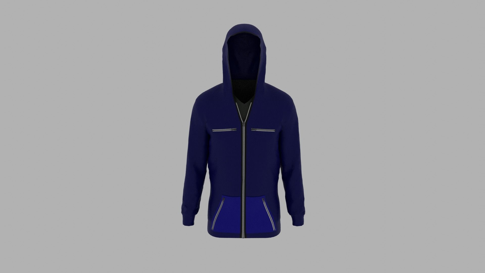 Hoodie mannequin wearing Low-poly 3D model_5