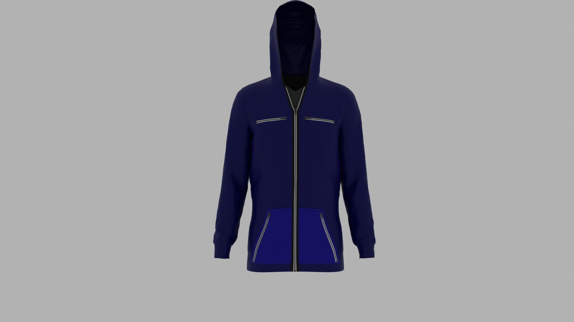 Hoodie mannequin wearing Low-poly 3D model_1