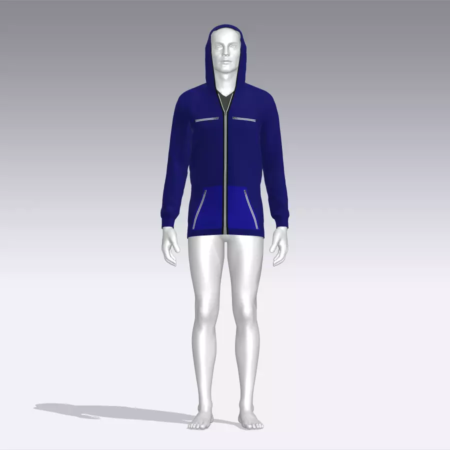 Hoodie mannequin wearing Low-poly 3D model_0