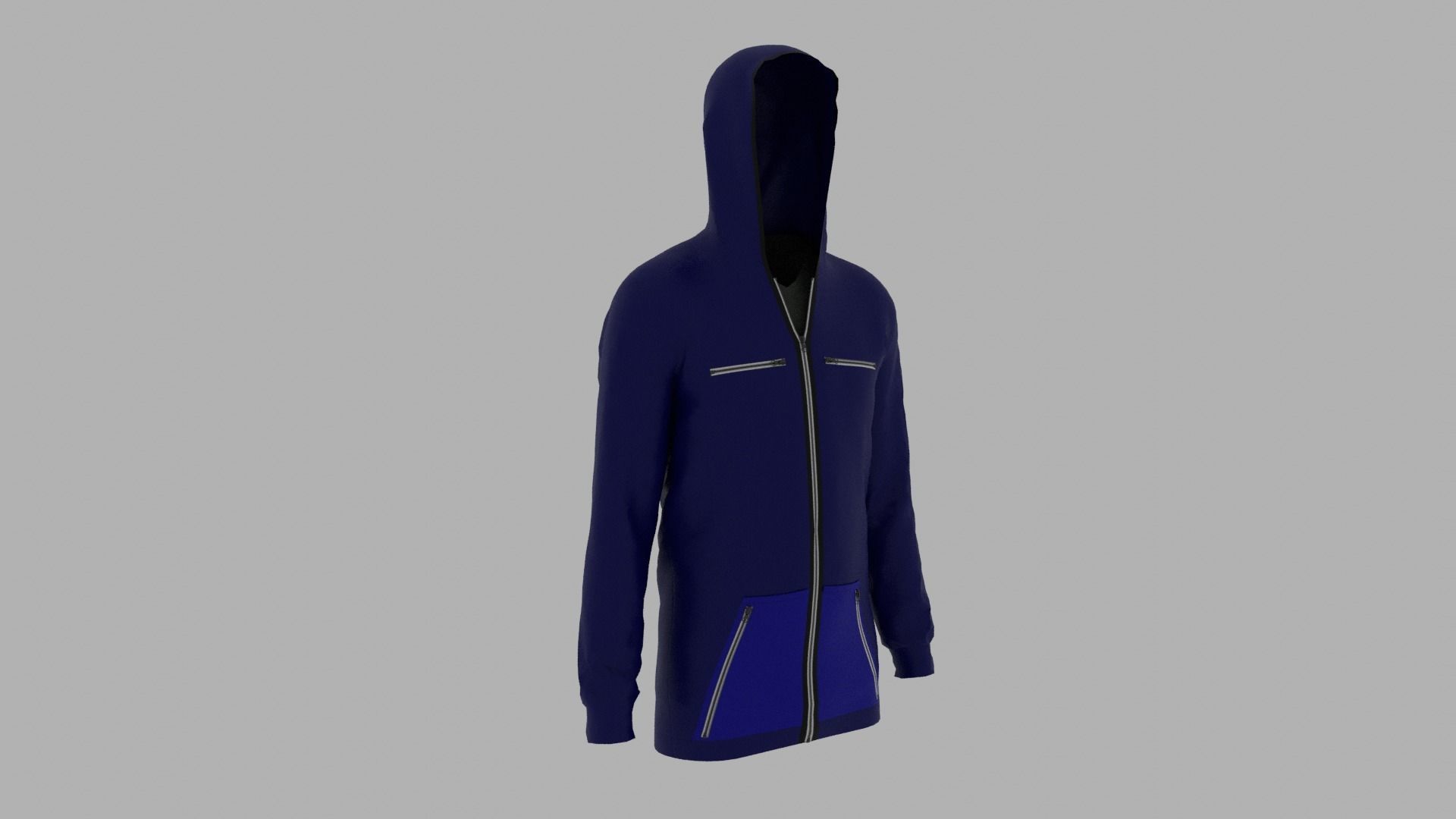 Hoodie mannequin wearing Low-poly 3D model_3
