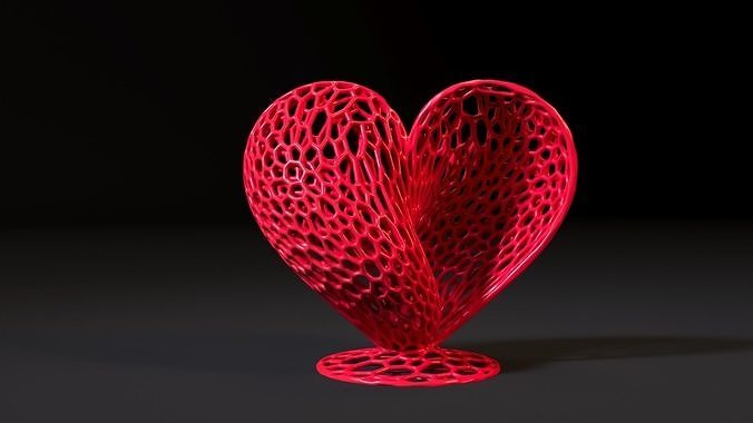 Heart sculpture 3D print model