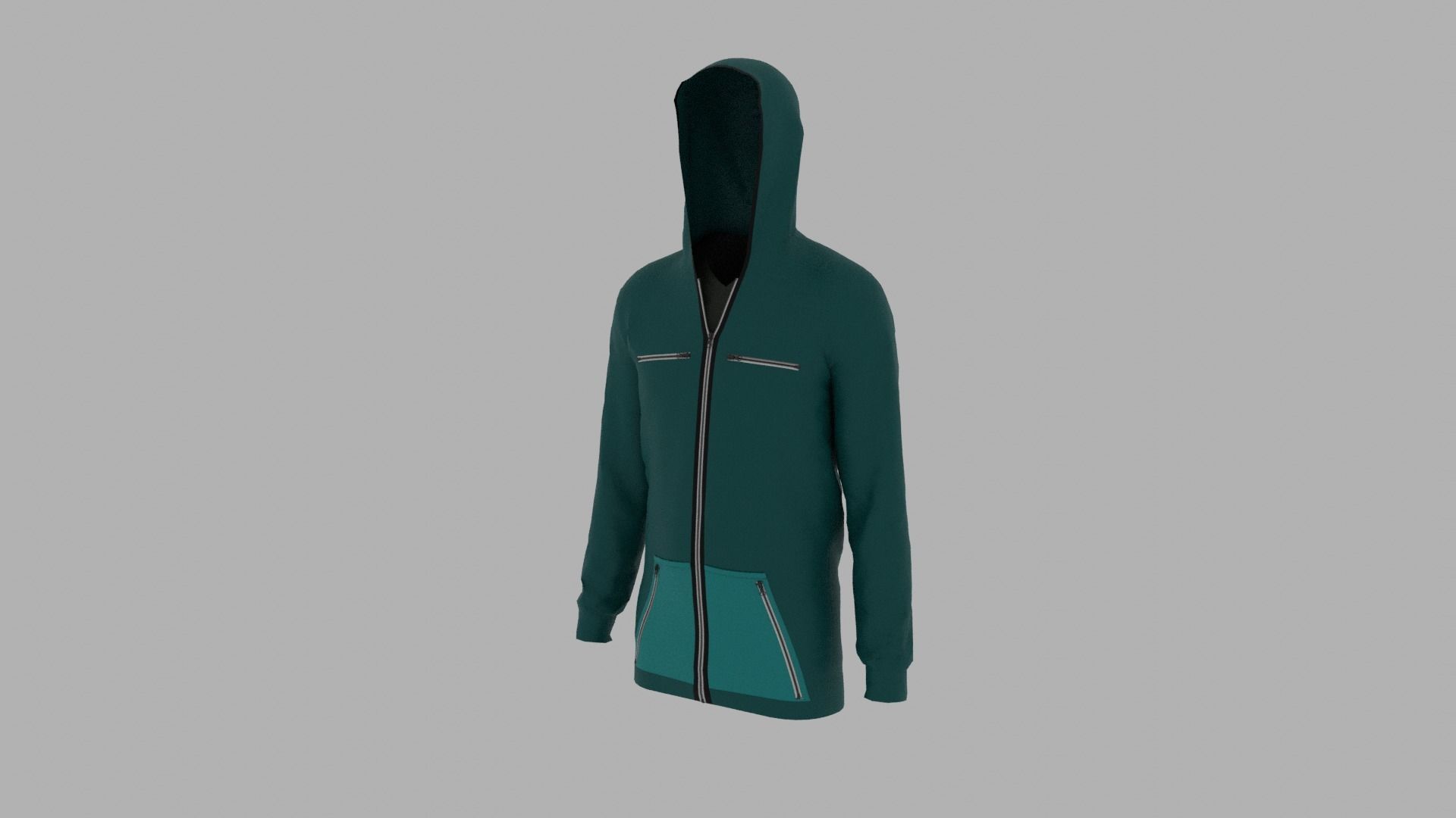 Hoodie mannequin wearing Low-poly 3D model_2