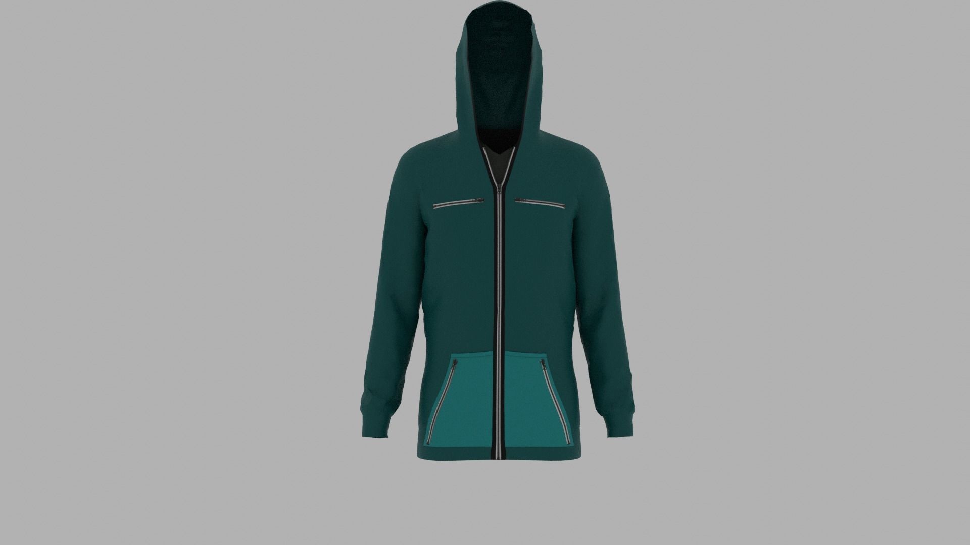 Hoodie mannequin wearing Low-poly 3D model_1