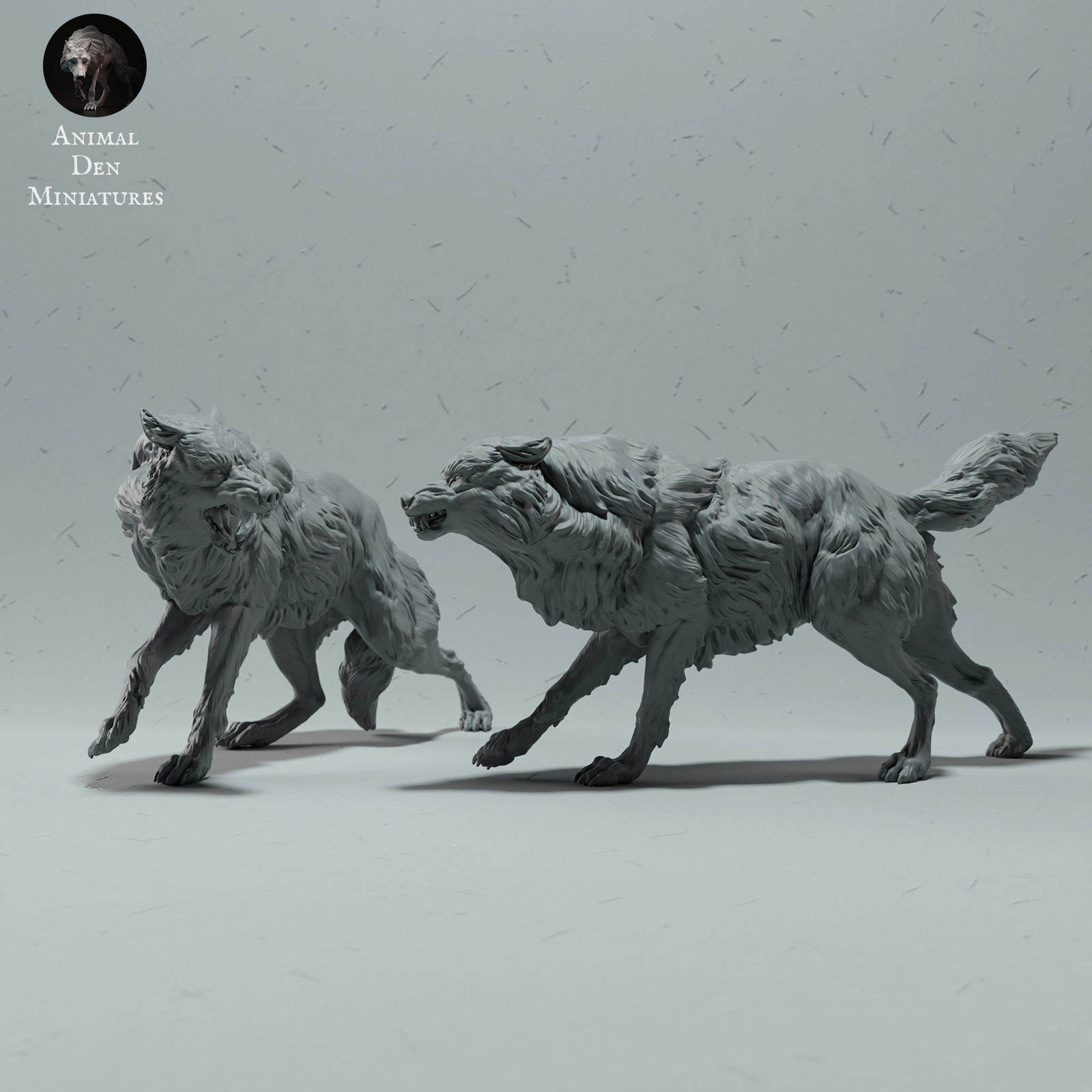 Arctic Wolves Fighting 3D print model_3