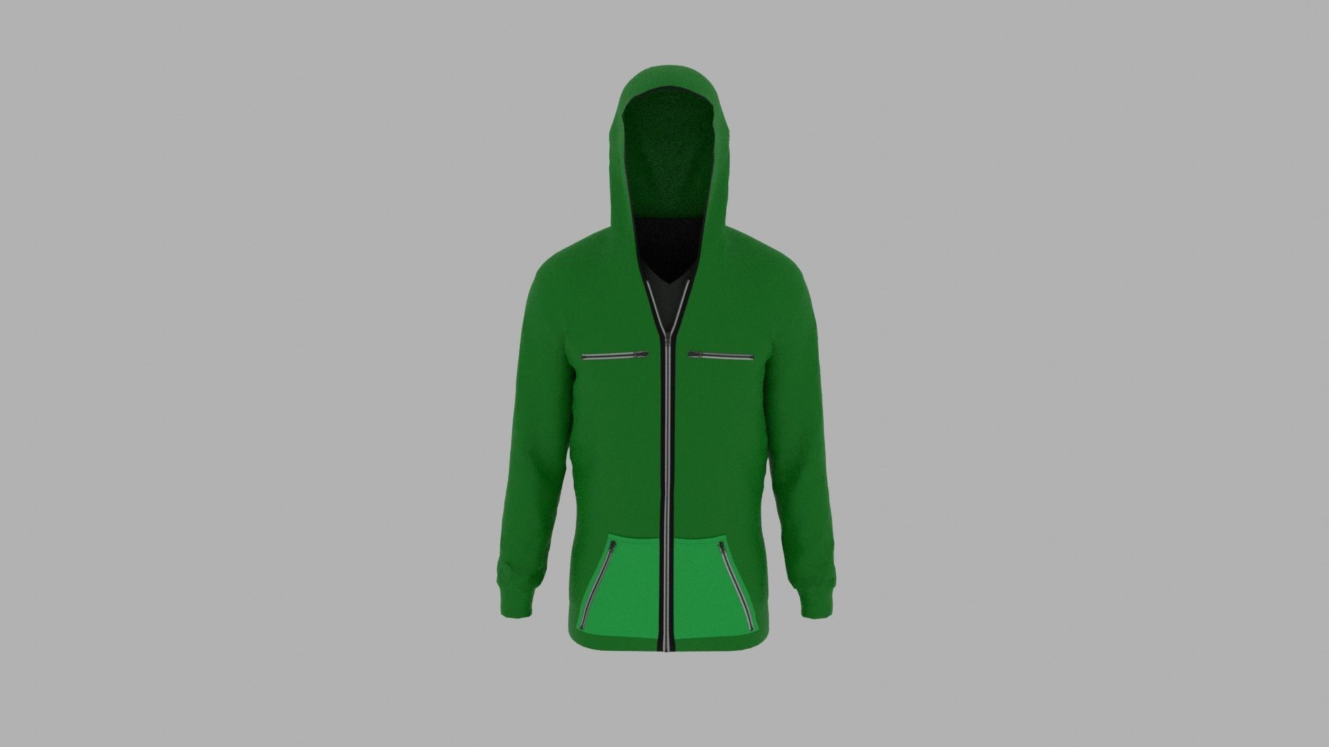 Hoodie mannequin wearing Low-poly 3D model_5