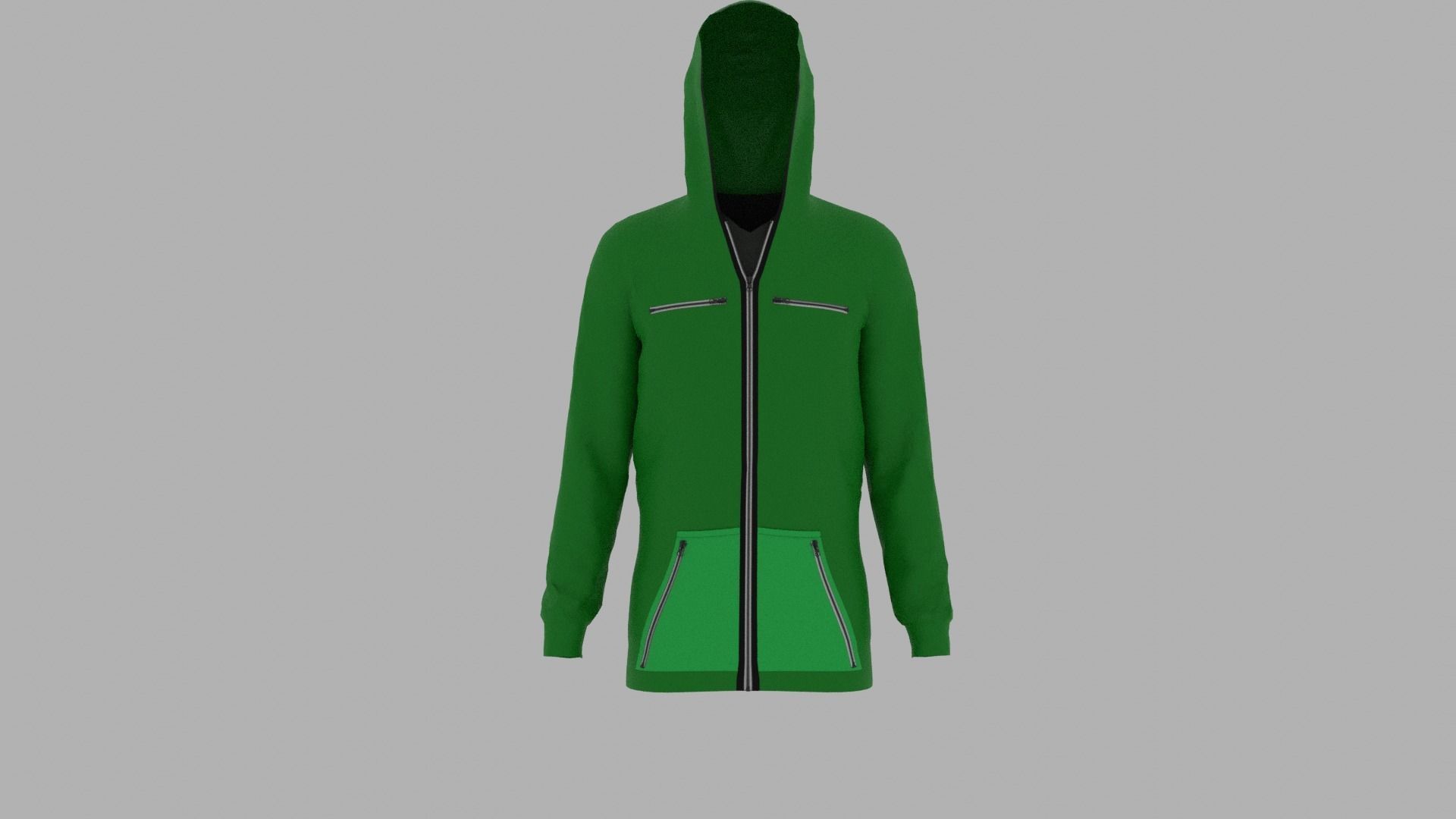 Hoodie mannequin wearing Low-poly 3D model_1
