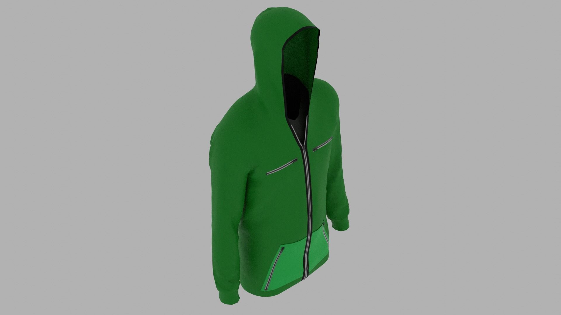 Hoodie mannequin wearing Low-poly 3D model_7