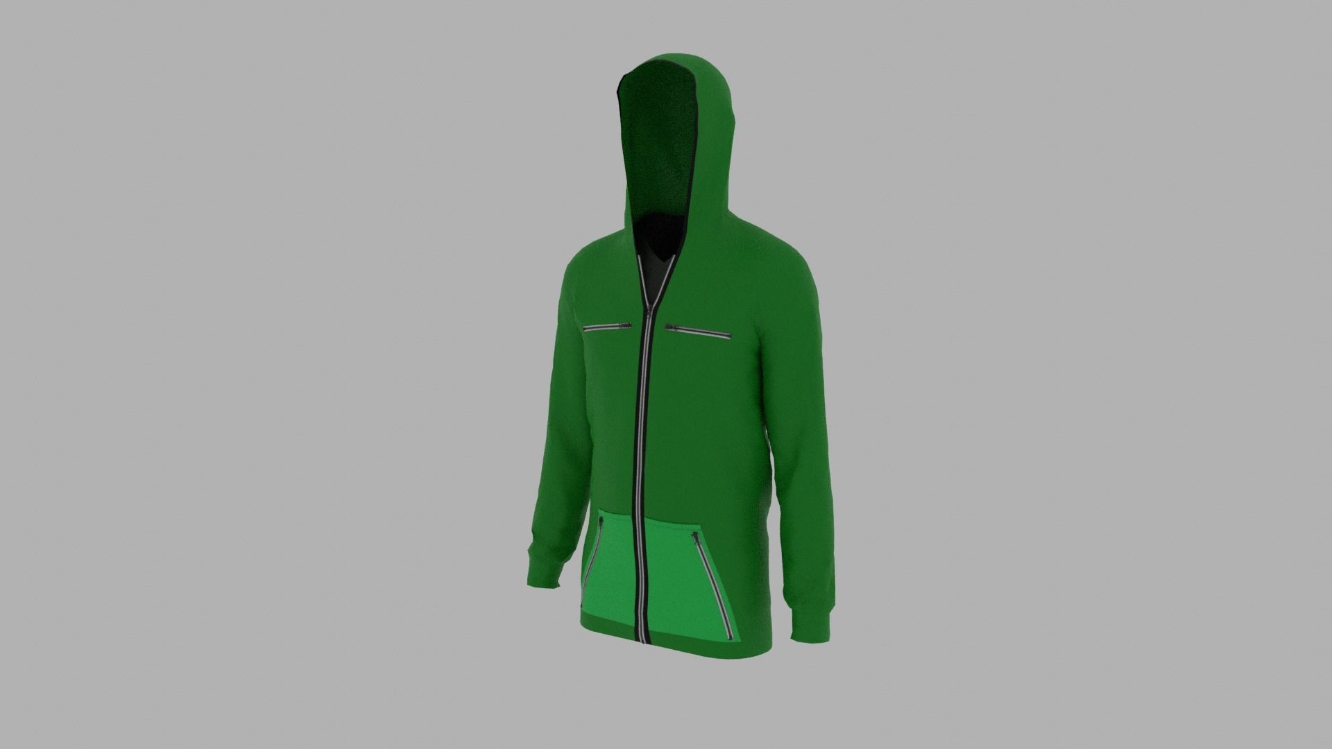 Hoodie mannequin wearing Low-poly 3D model_2