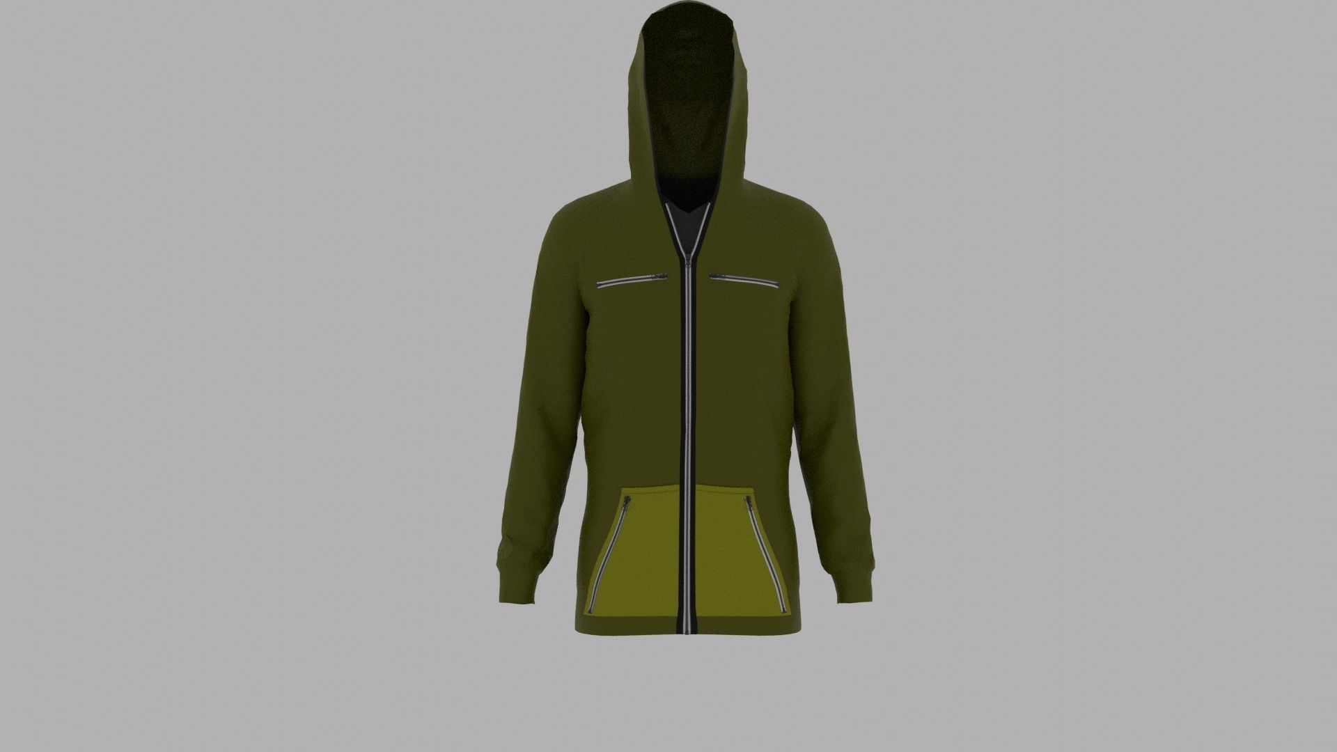 Hoodie mannequin wearing Low-poly 3D model_1