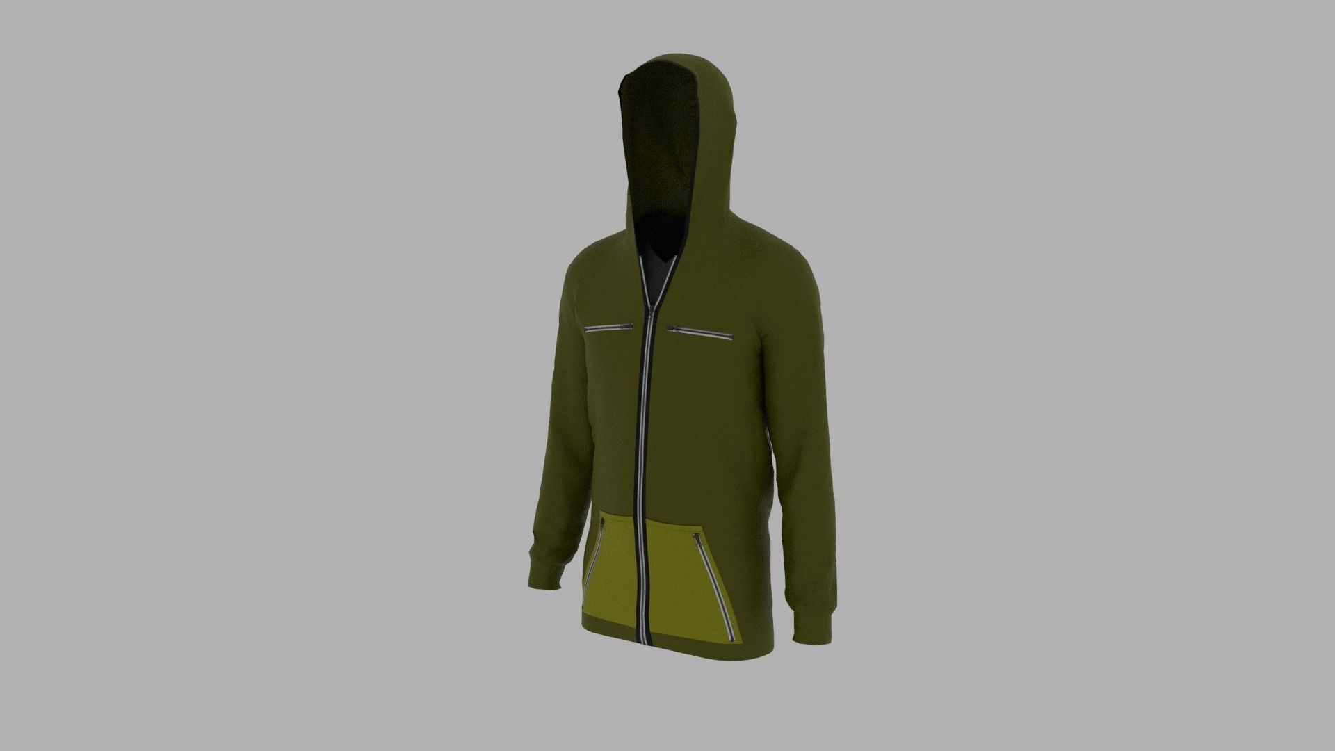Hoodie mannequin wearing Low-poly 3D model_2
