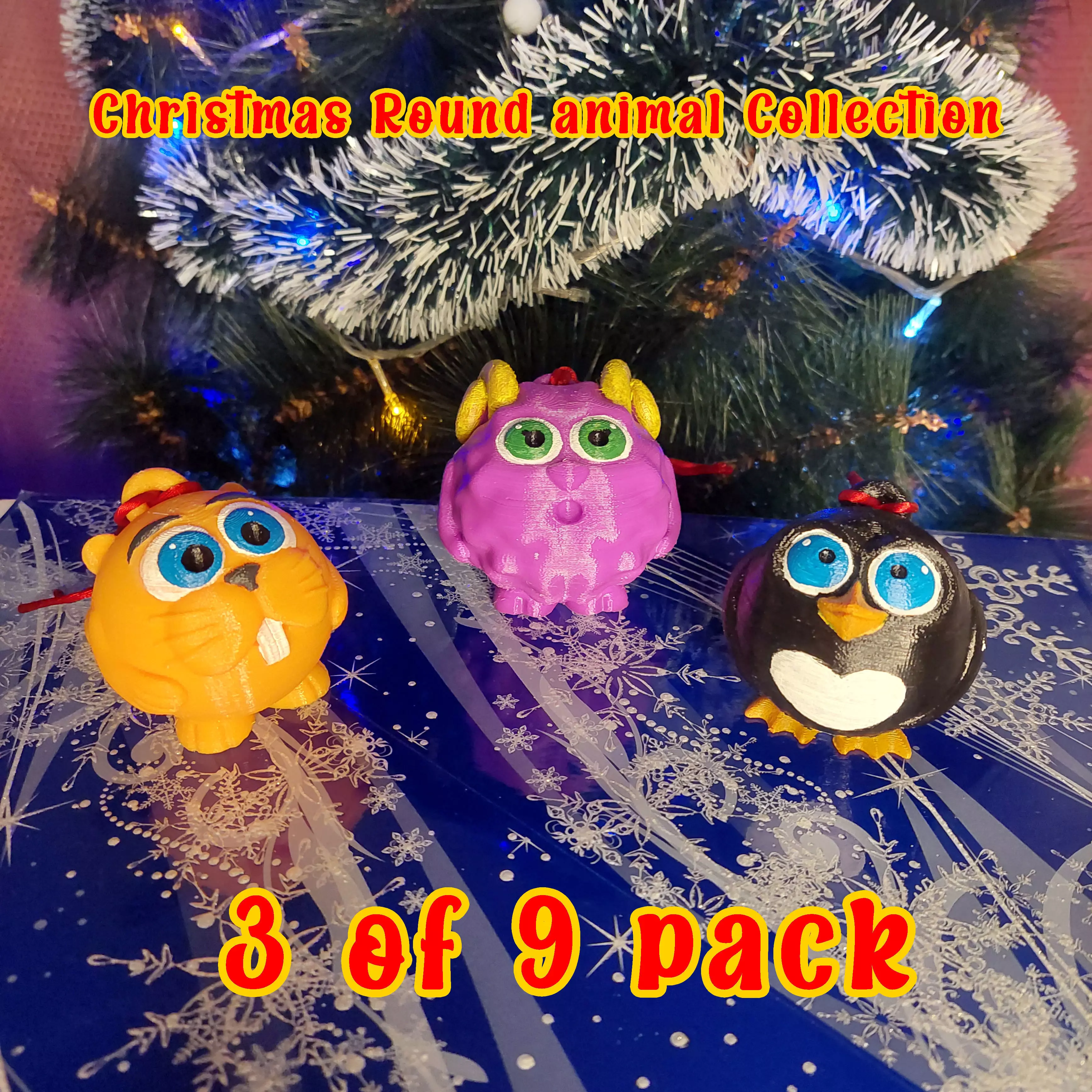 ROUND ANIMALS COLLECTION 3 OF 9 PACK BEAVER SHEEP AND PENGUIN 3D print model_0