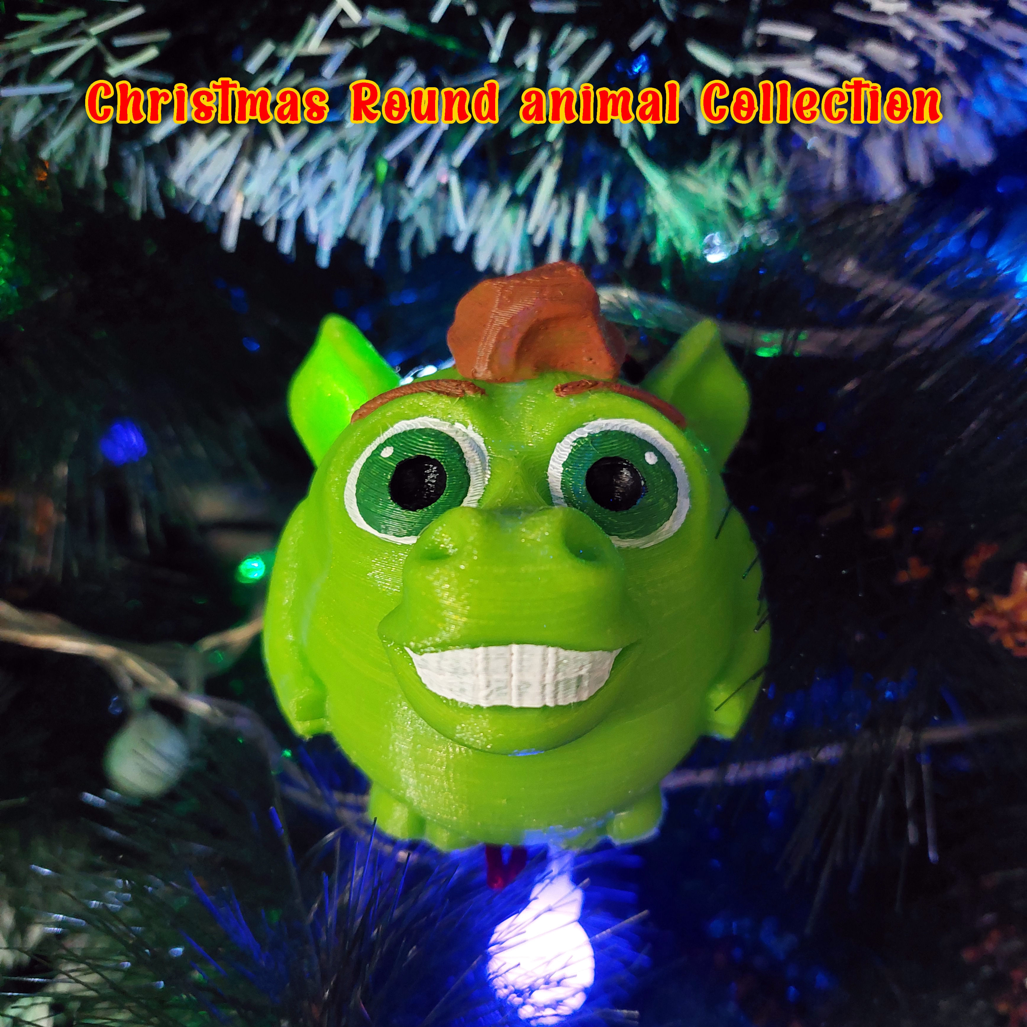 ROUND ANIMALS COLLECTION PACK 3 OF 9 WALRUS RHINO AND HORSE 3D print model_2